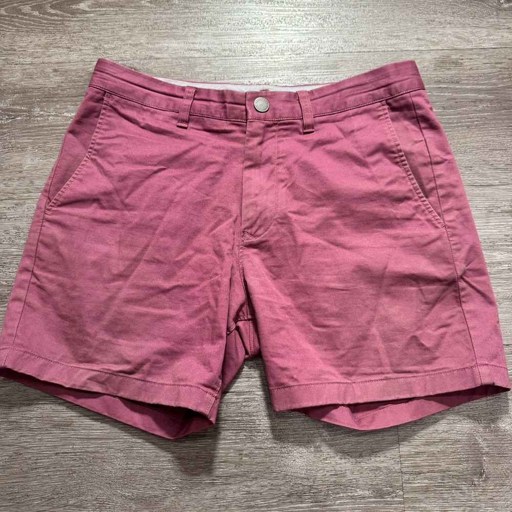 Bonobos Shorts Mens 30 Pink Chino Slim 5" Cotton Flat Front Preppy Normcore